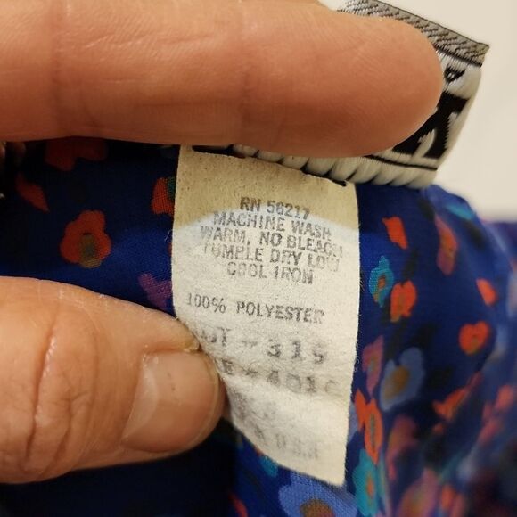 Tabby: 80s vintage floral dresm size 8 - Picture 9 of 10